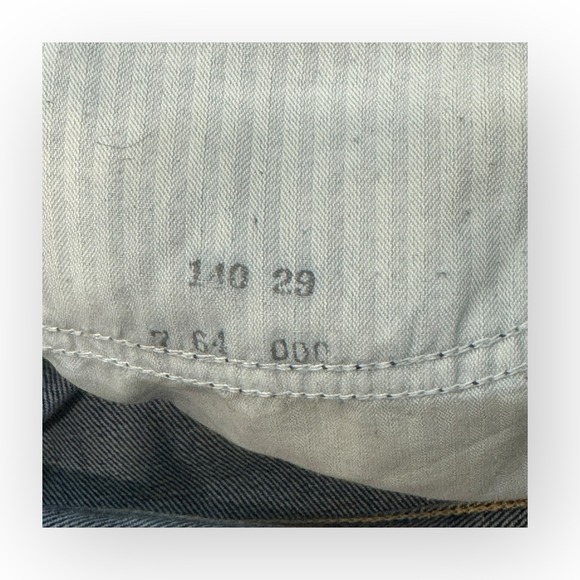 Lee 101 Denim Medium Wash Straight Leg Jeans Mens W29xL30 Rare Blue Hair Tag - Picture 9 of 13